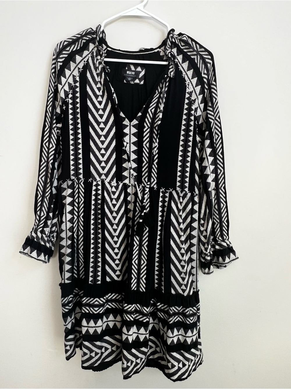 Maeve Anthropologie Dominique Embroidered Tunic Dress
